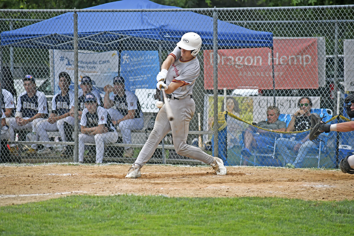 Tyler Sirchia (Sag Harbor/Dartmouth) at the plate for the HCBL All-Stars.  DREW BUDD