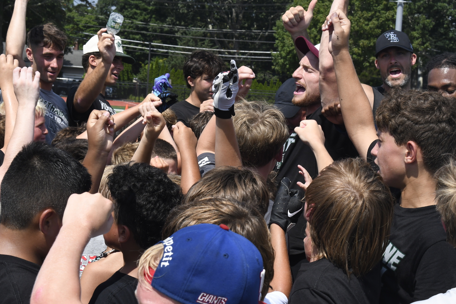 Dylan Laube leads the final hurrah of camp on July 16.  DREW BUDD