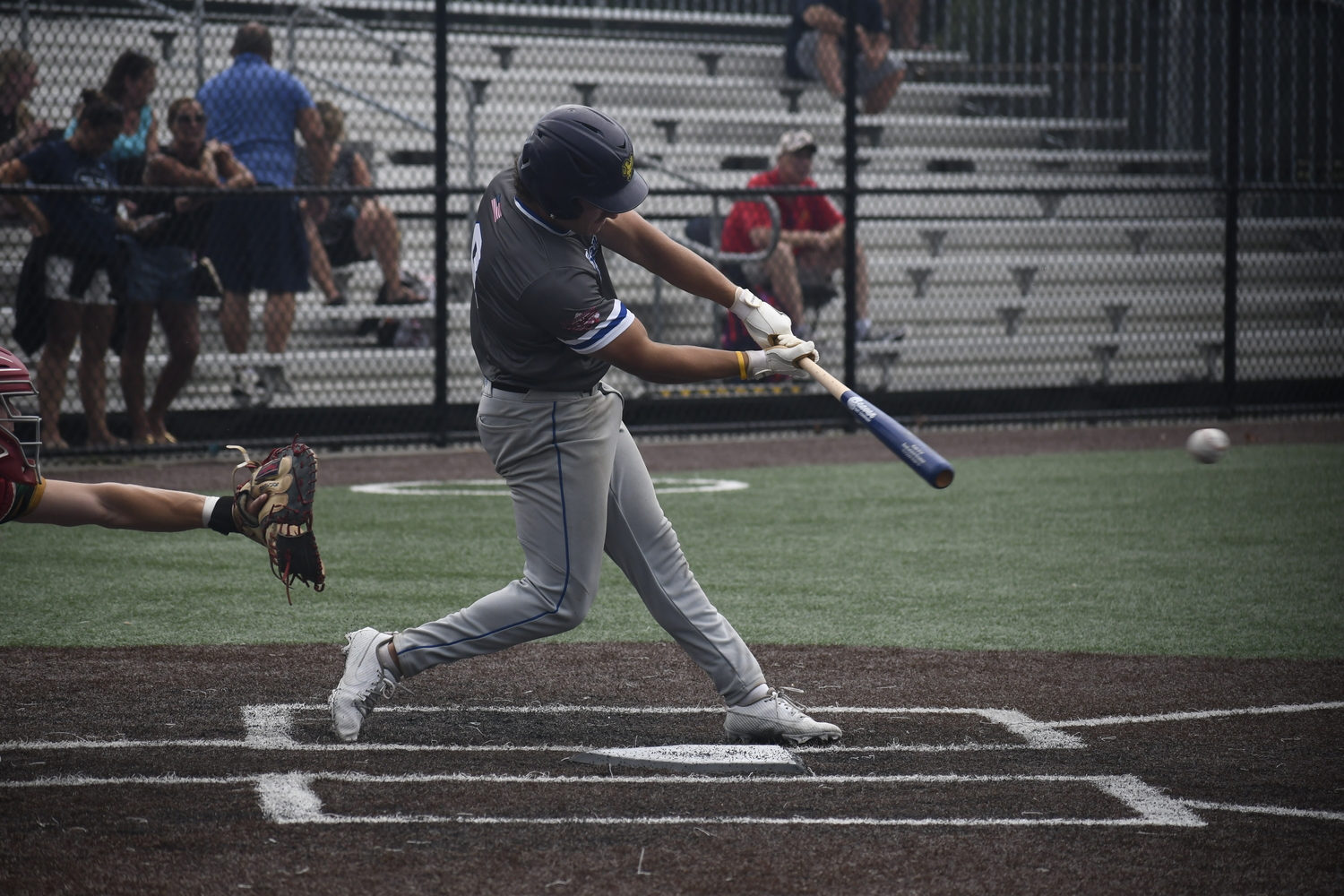 Patrick Gozdan (West Chester) puts the ball in play.  DREW BUDD