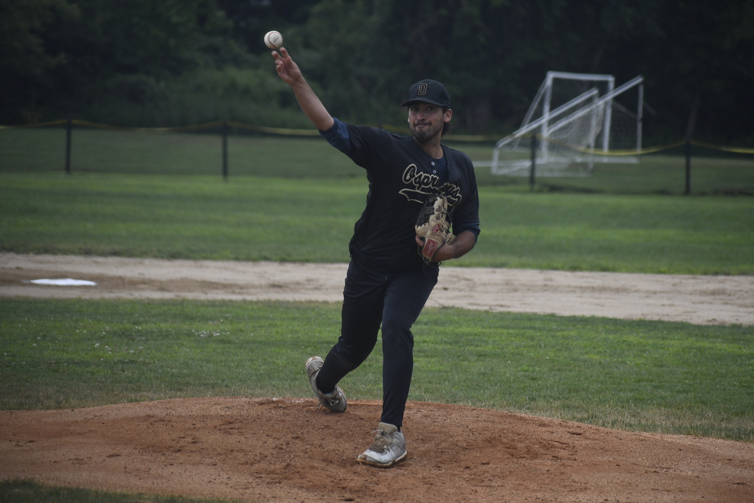 Max Kra pitched the entire game for the East End Ospreys on Sunday.  DREW BUDD