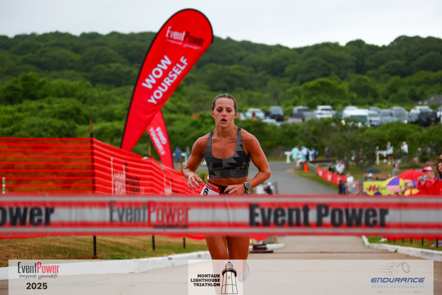 Betsy Eickelberg was the female champion of this year's triathlon.   COURTESY LONG ISLAND RUNNING