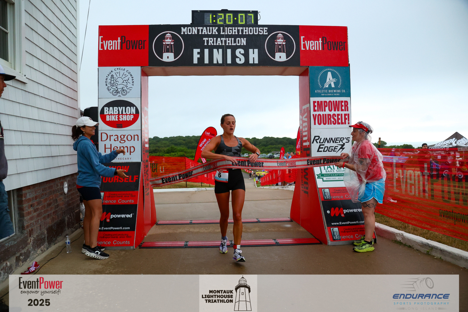 Betsy Eickelberg was the female champion of this year's triathlon.   COURTESY LONG ISLAND RUNNING