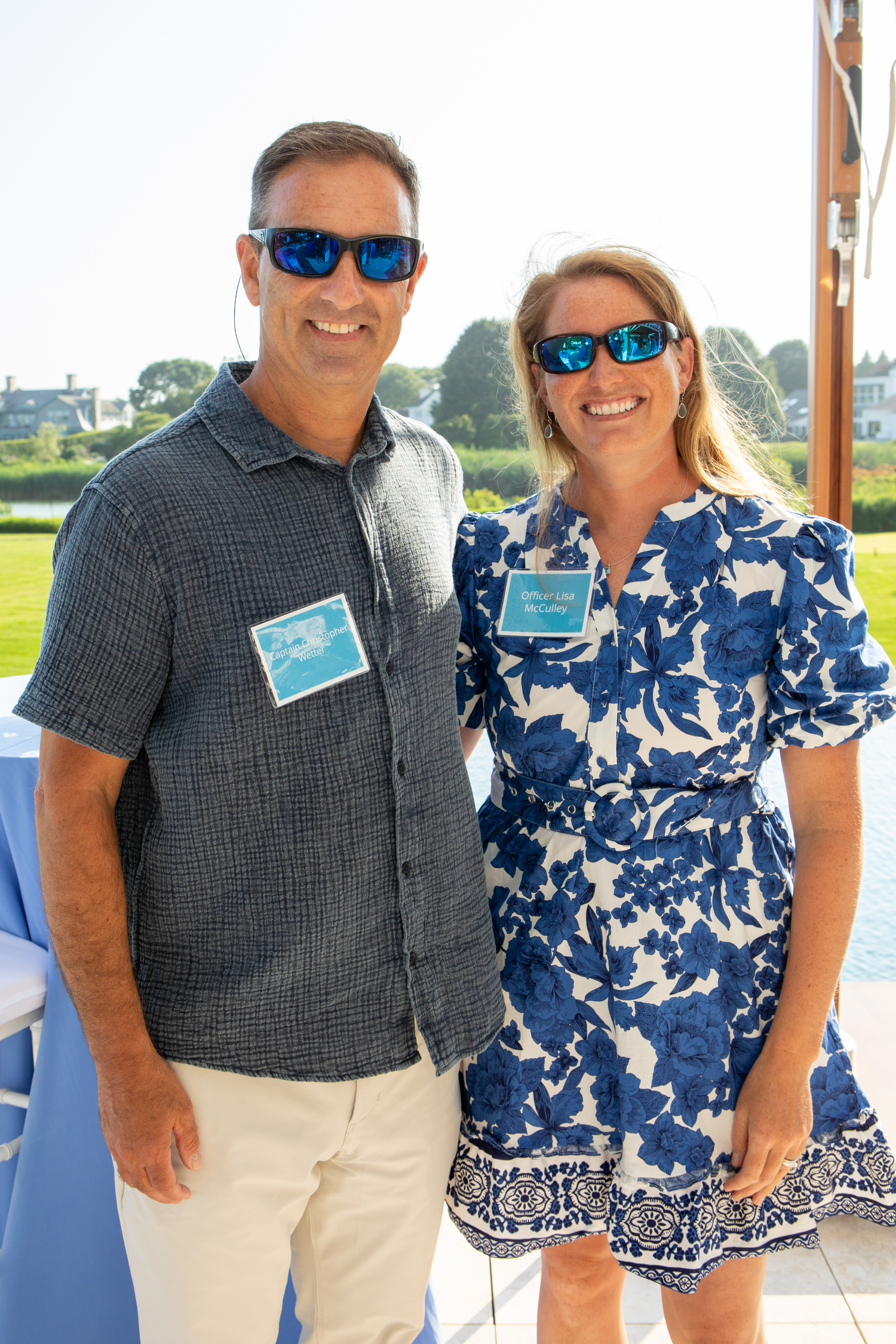 Southampton Village Police Captain Christopher Wetter and Officer Lisa McCulley. PB PHOTO CONCIERGE
