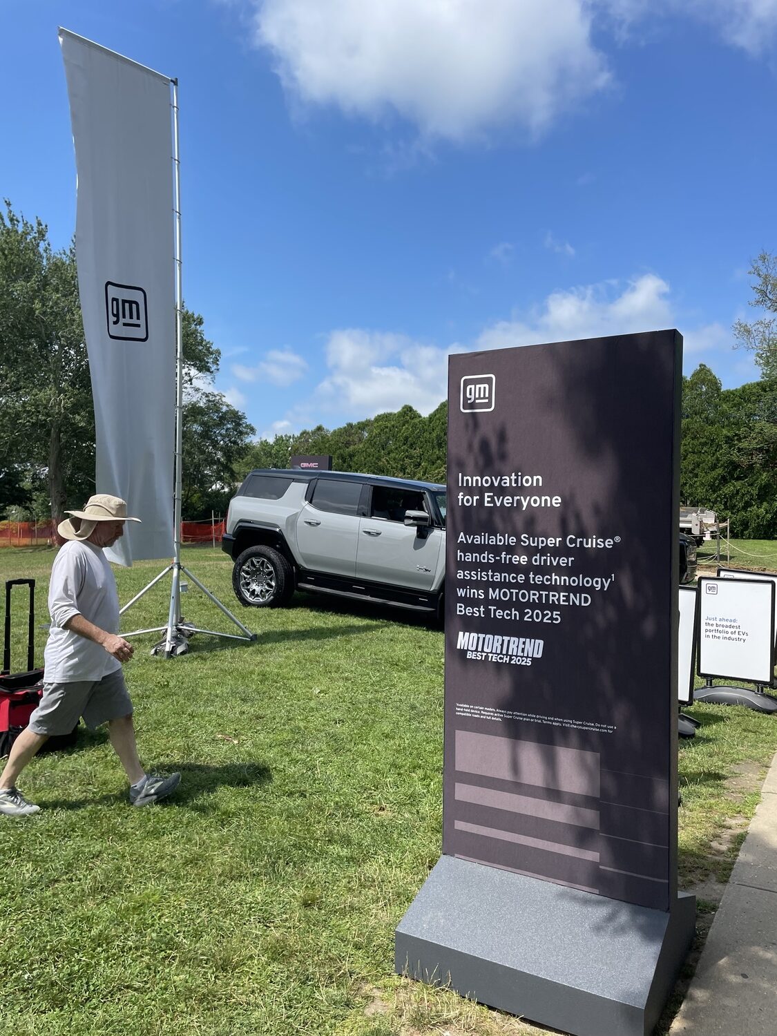 East Hampton Village officials shut down a pop up marketing event for going beyond the scope of what the village had permitted. About 40 minutes in, the organizers had to pack it up. Village Administrator Marcos Baladron said it looked like a car dealership in Herrick Park. LARRY CANTWELL
