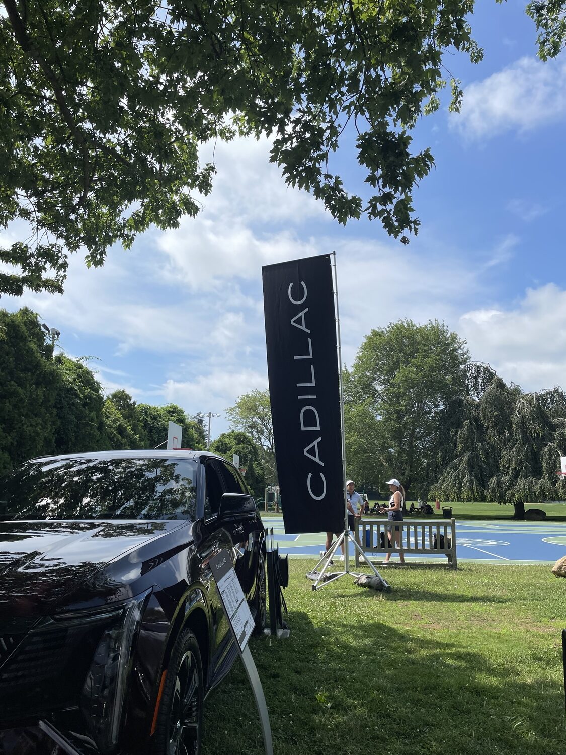 East Hampton Village officials shut down a pop up marketing event for going beyond the scope of what the village had permitted. About 40 minutes in, the organizers had to pack it up. Village Administrator Marcos Baladron said it looked like a car dealership in Herrick Park. LARRY CANTWELL