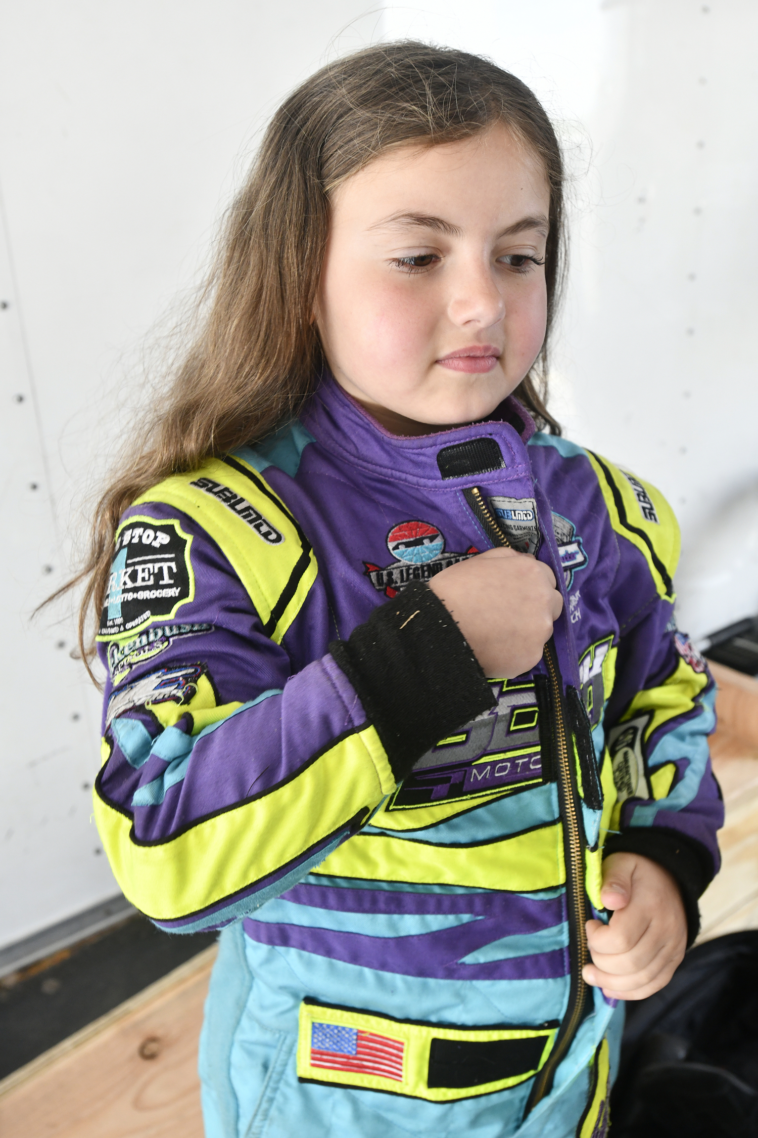 Scarlett Dumicich suits up.  DANA SHAW