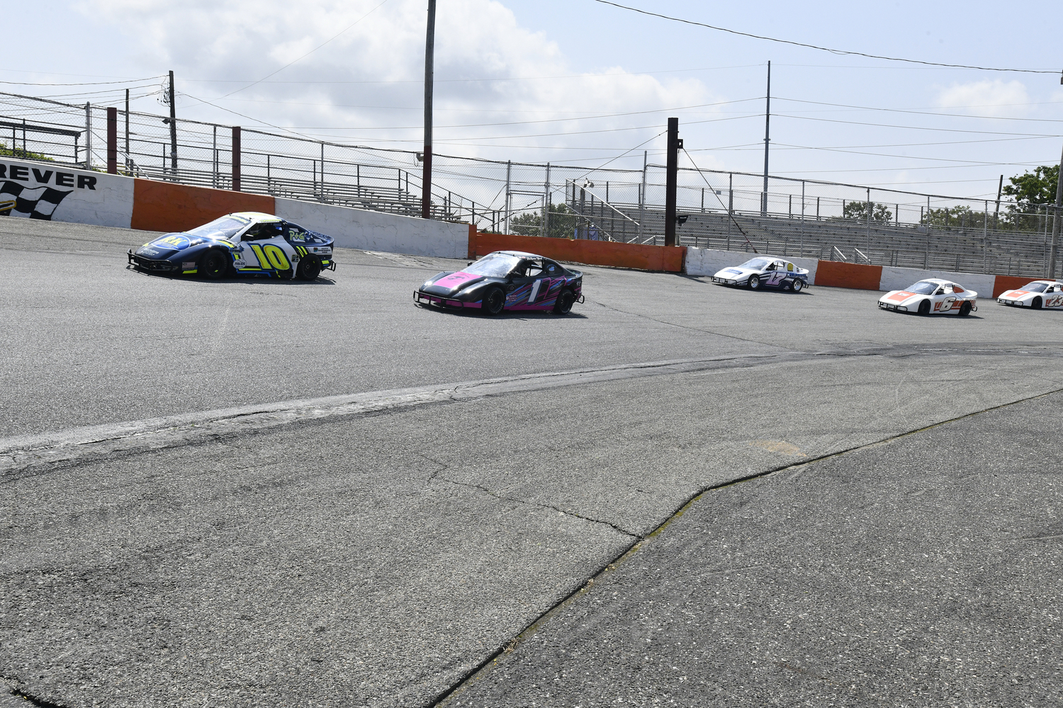 On the track.  DANA SHAW