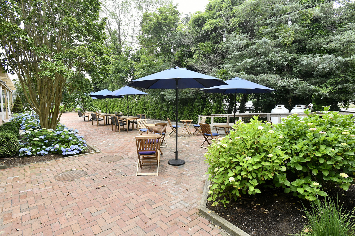 Haskell’s Seafood now sports 16 seats inside and about two dozen seats scattered across its garden patio and front sidewalk.  DANA SHAW