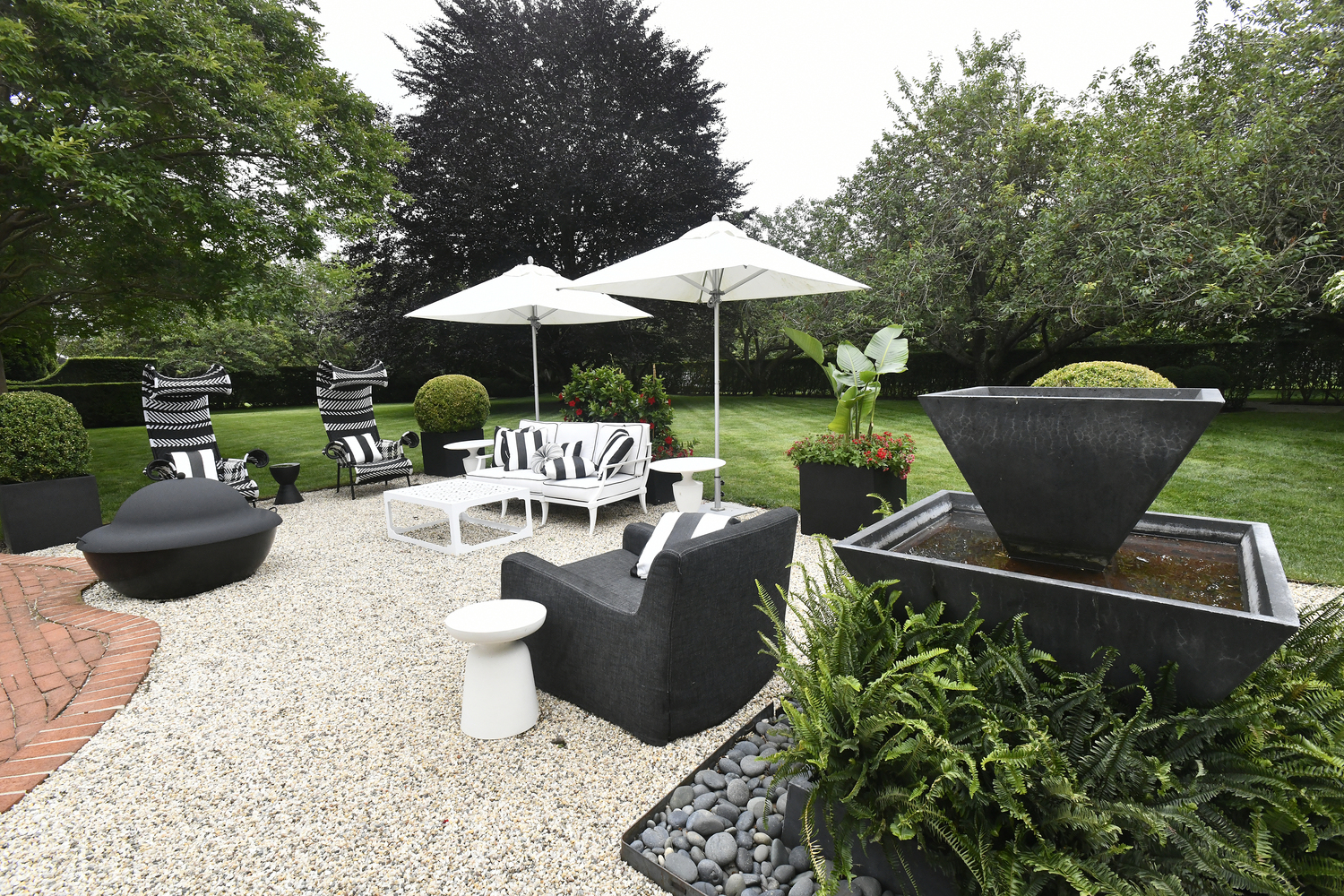 The back patio.  DANA SHAW