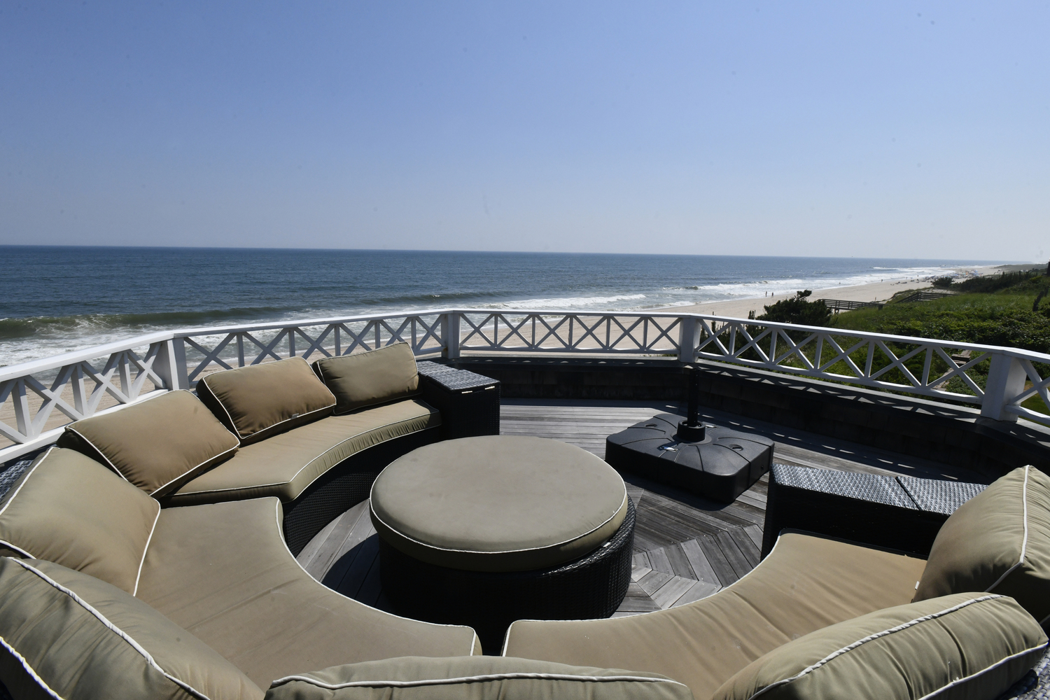 The second floor deck looks out onto the Atlantic.  DANA SHAW