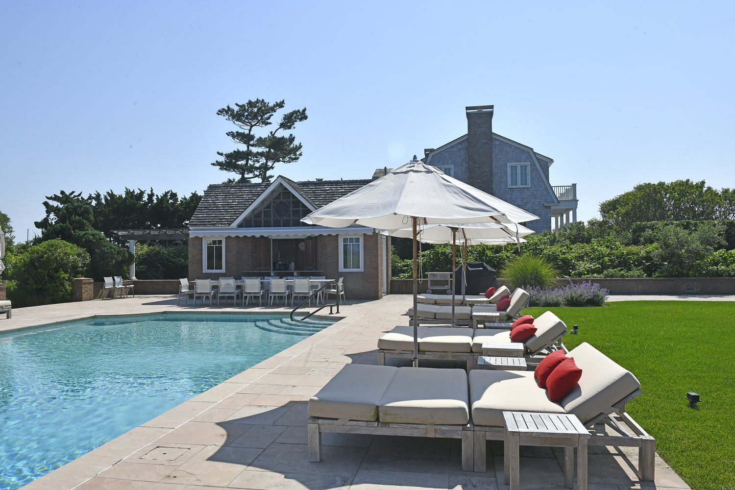 The pool area.  DANA SHAW