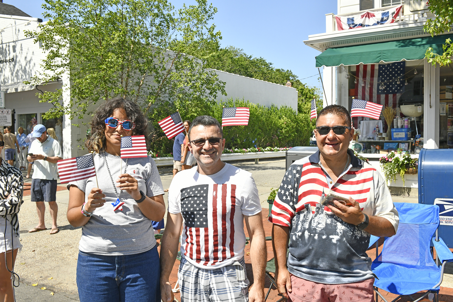 Revelers on the parade route.   DANA SHAW