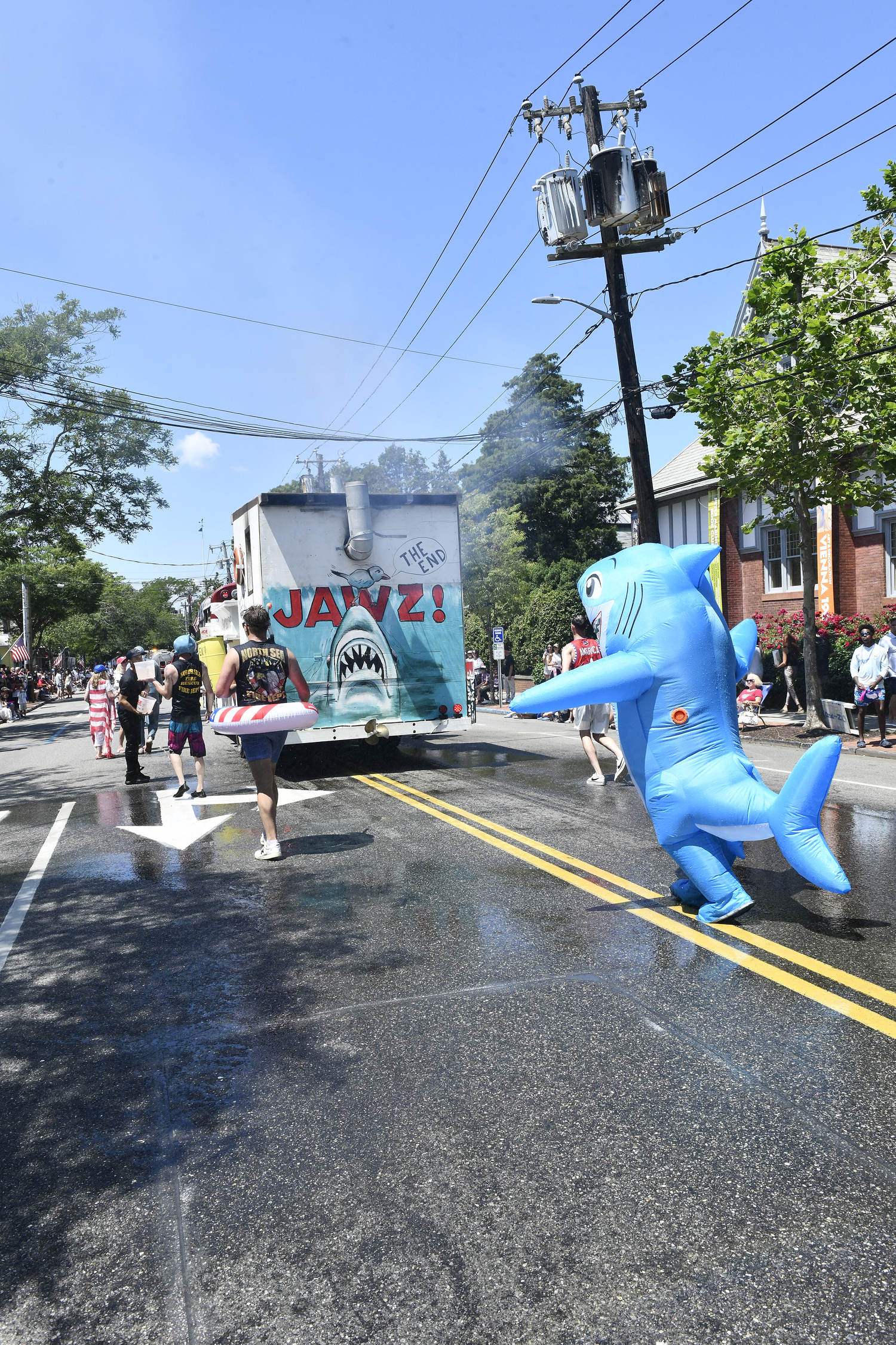 The North Sea Fire Department closed out the parade with a 