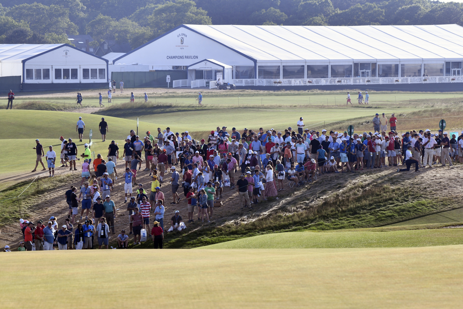 For the 2026 U.S Open, as opposed to the 2018, the Shinnecock membership has asked the USGA to substantially reduce the number of large hospitality and concessions tents that it erects on the interior of the course’s routing next spring. DANA SHAW
