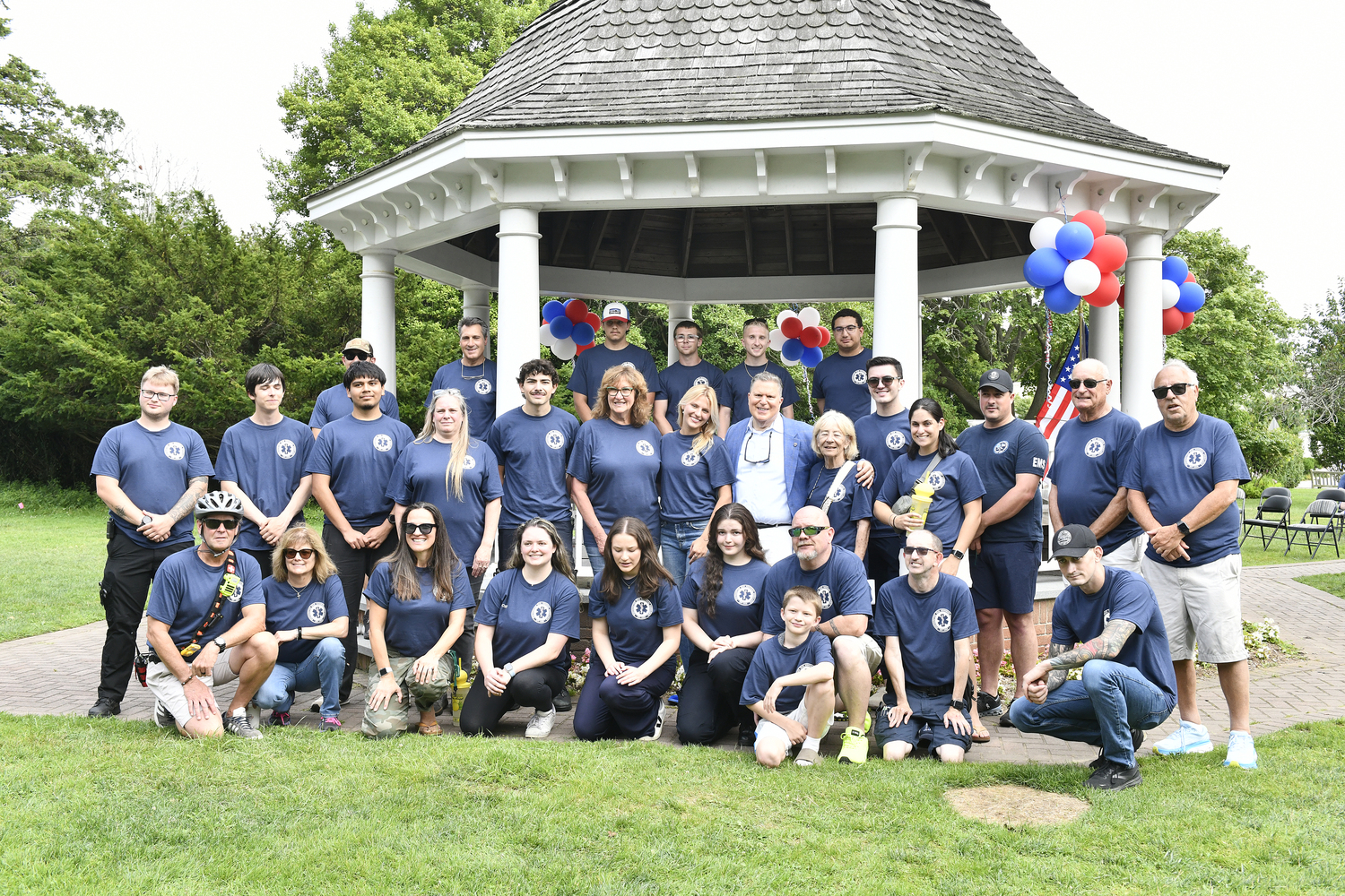 Members of the Westhampton War Memorial Ambulance at the75th anniversary on Saturday.  DANA SHAW