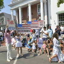 There is always a big crowd in Southampton village for the parade.  FILE PHOTO