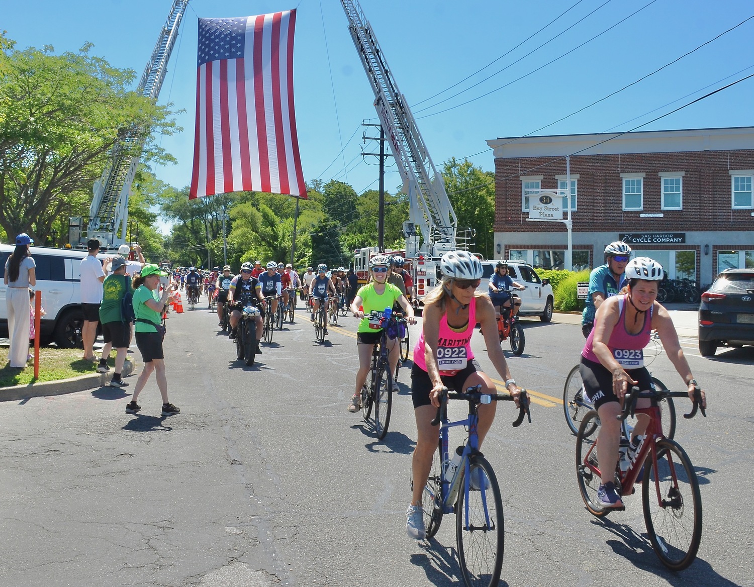 Soldier Ride in Sag Harbor on Saturday.  KYRIL BROMLEY