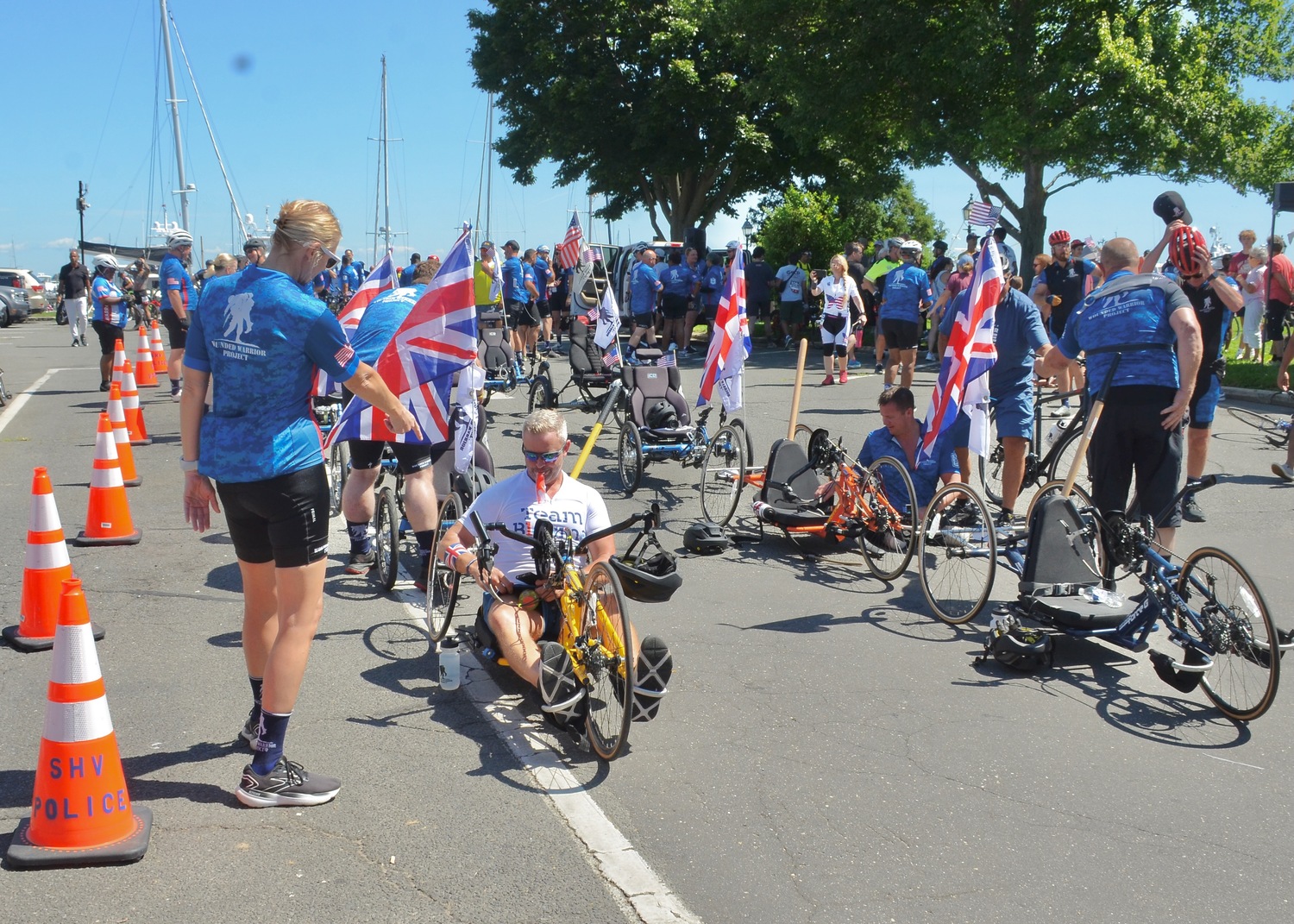 Soldier Ride in Sag Harbor on Saturday.  KYRIL BROMLEY