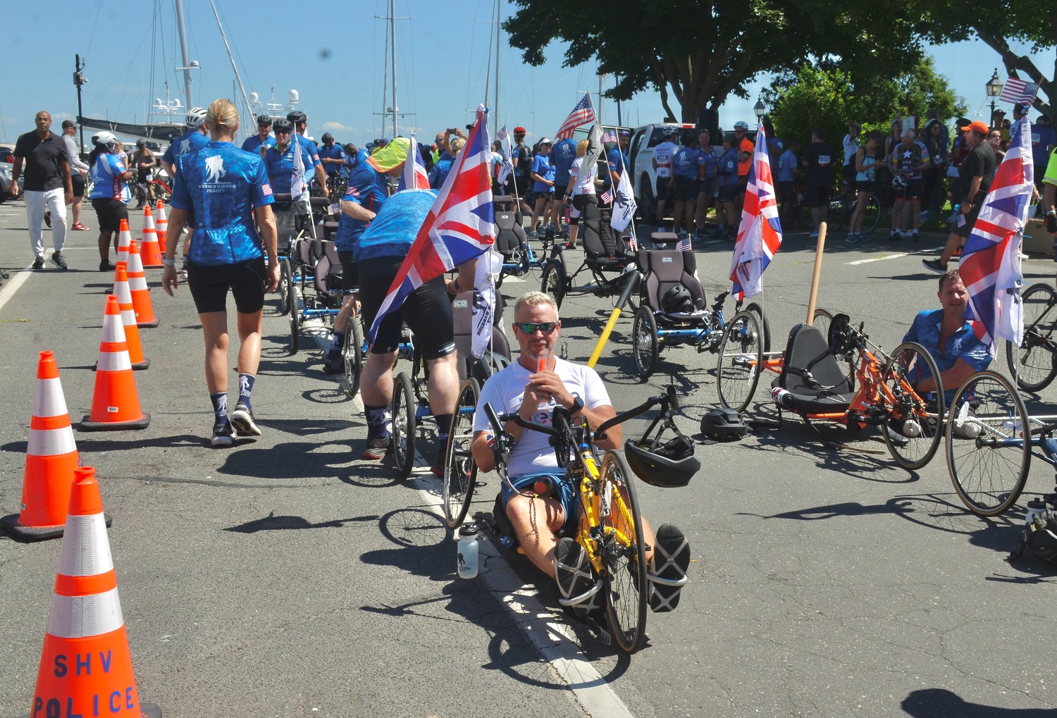 Soldier Ride in Sag Harbor on Saturday.  KYRIL BROMLEY