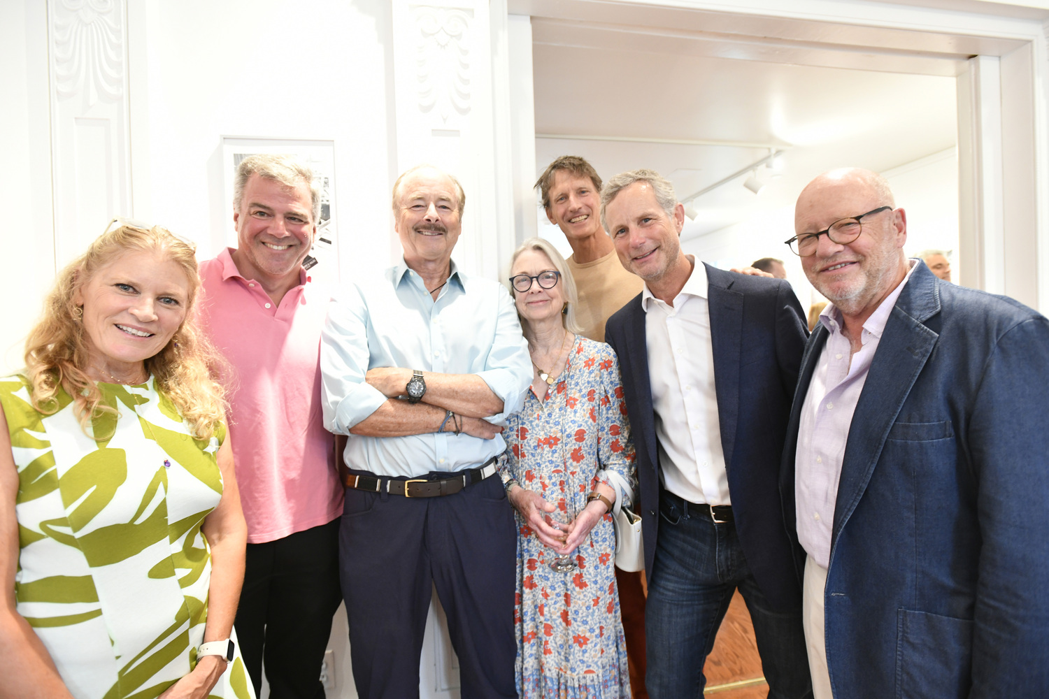 Kim Covell, Tim Motz, Andrew Botsford, Lucinda Morrisey, Biddle Duke, Joe Louchheim and Peter Boody at the opening of 