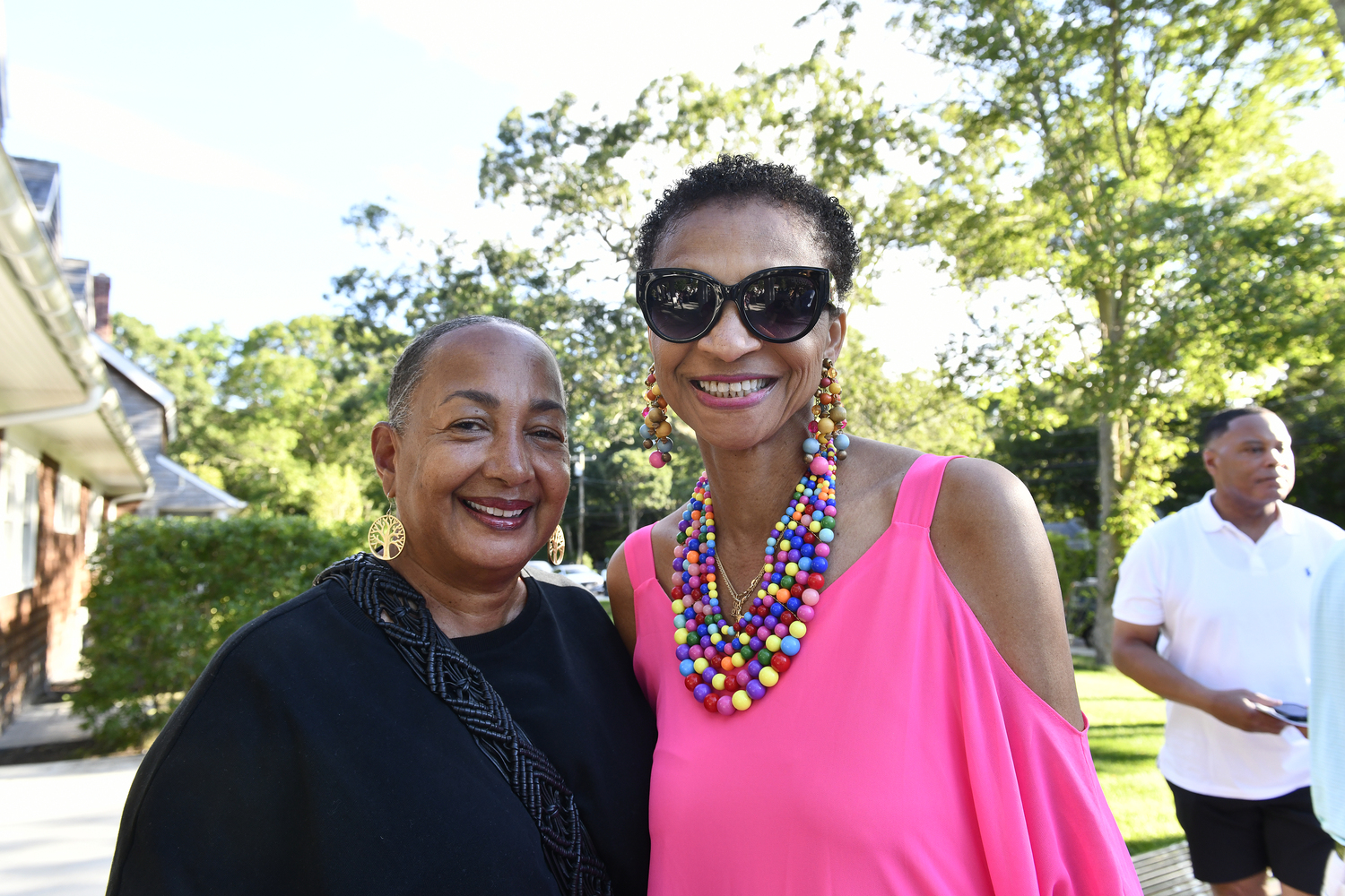 Kendal Segre and Kim St. Bernard at the Bridgehampton Child Care & Recreation Center's 2025 Jazz Soul Celebration on July 18 at the Center in Bridgehampton.  DANA SHAW