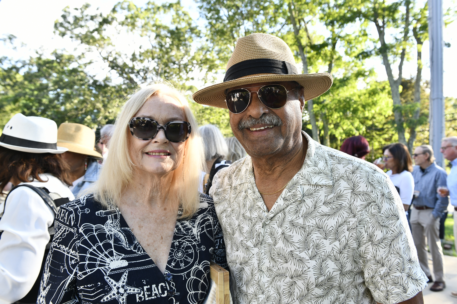 Cathleen Coughlin and Harry Campbell at the Bridgehampton Child Care & Recreation Center's 2025 Jazz Soul Celebration on July 18 at the Center in Bridgehampton.  DANA SHAW