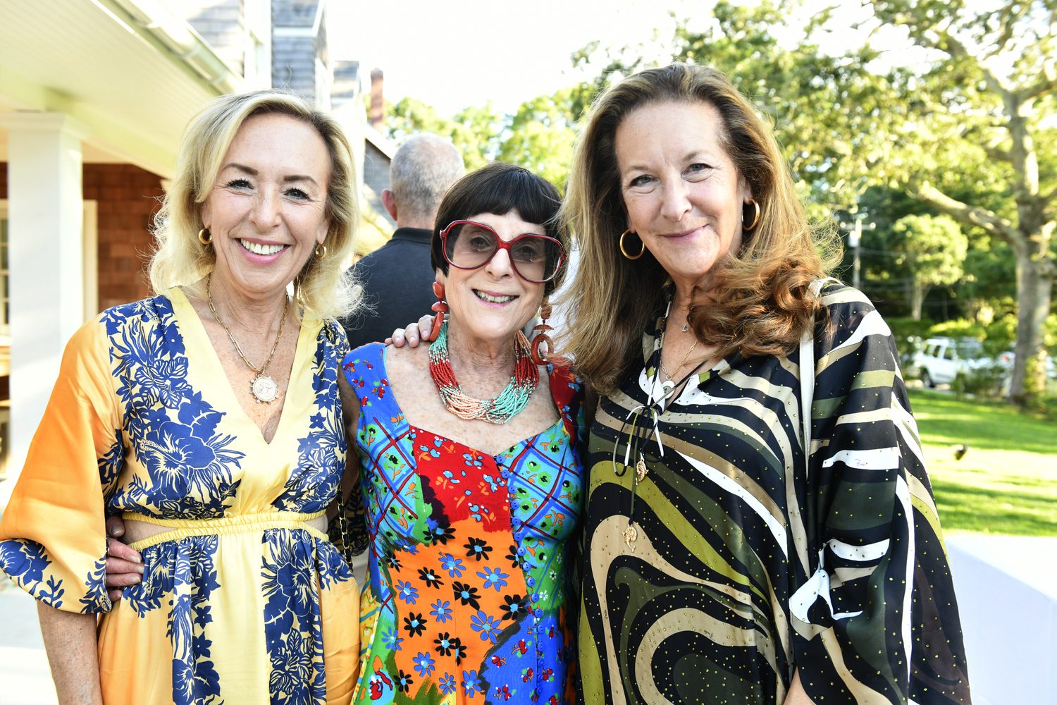 Abbie Newman, Sivia Loria and Lori Farrin at the Bridgehampton Child Care & Recreation Center's 2025 Jazz Soul Celebration on July 18 at the Center in Bridgehampton.  DANA SHAW