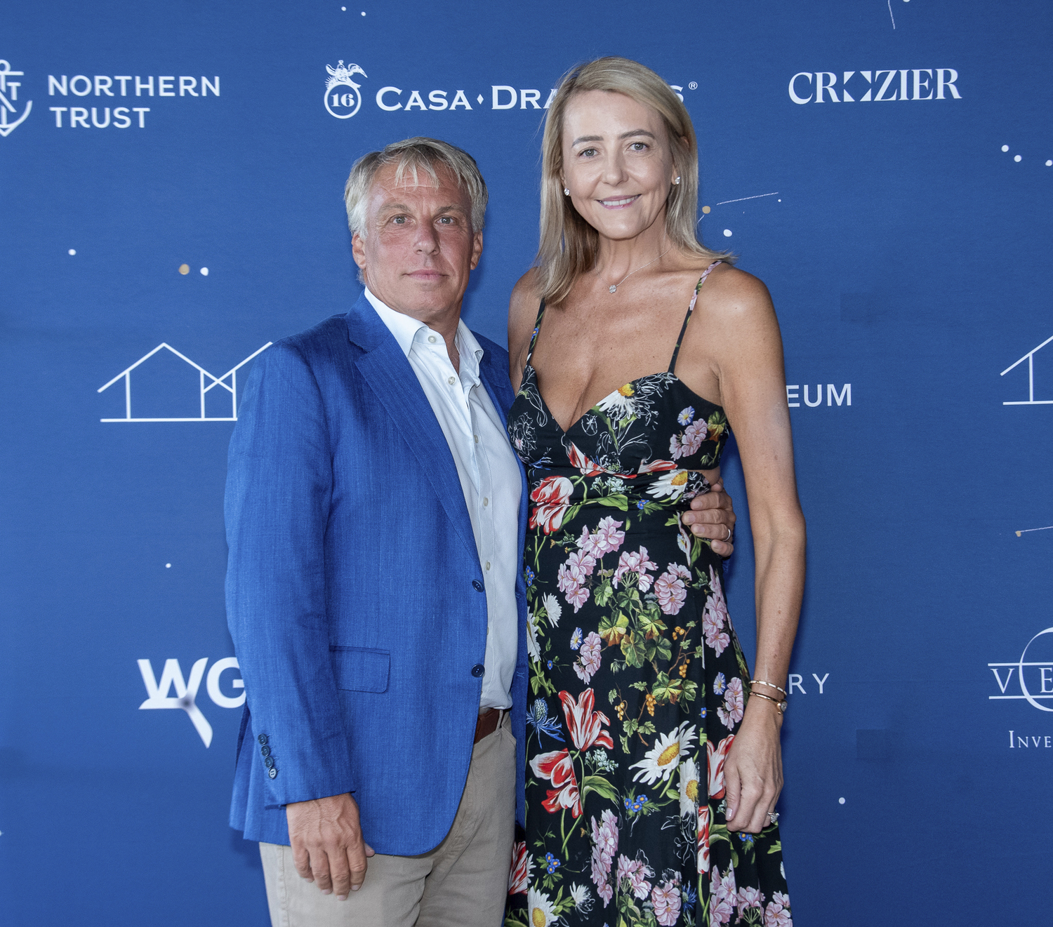Andrew and Charlotte Pilaro at the the Parrish Art Museum's Midsummer Gala: Echoes of the Cosmos. The event raised nearly $1.4 million in support of the Museum’s exhibitions, education initiatives, and inclusive programming.            LISA TAMBURINI