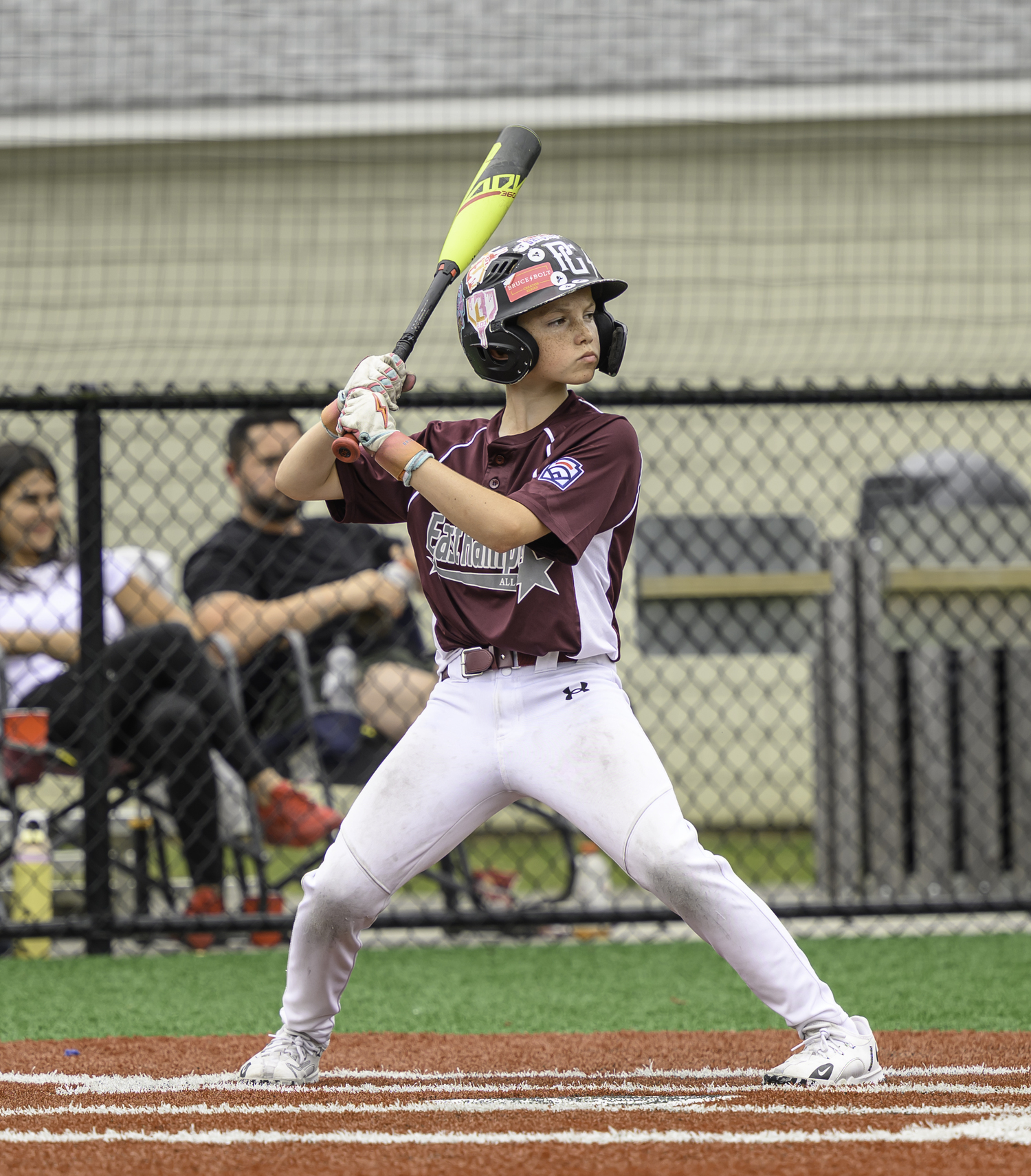 A.J. Gosman leads off the bottom of the first inning.  MARIANNE BARNETT