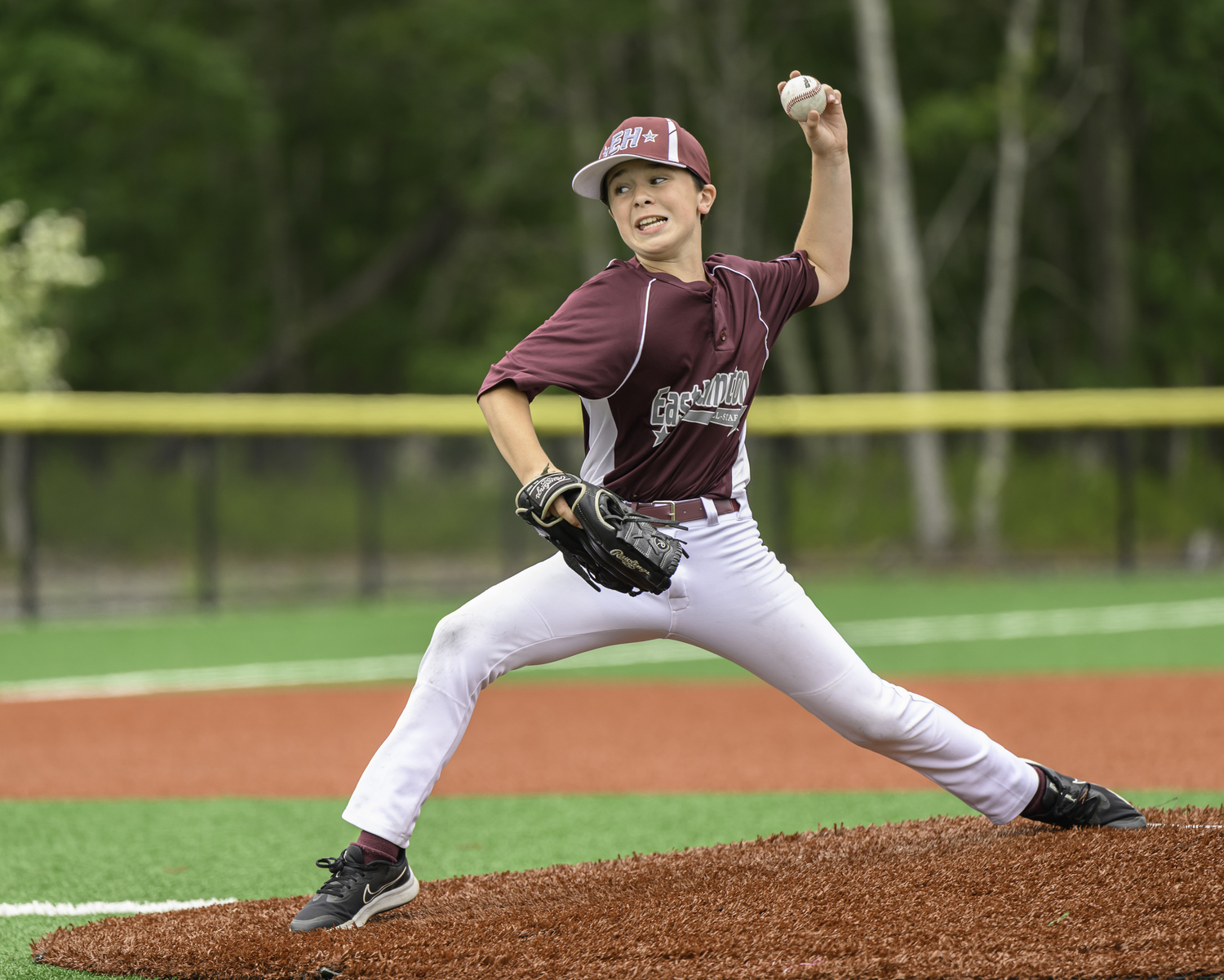 Connor Cashin pitching.  MARIANNE BARNETT