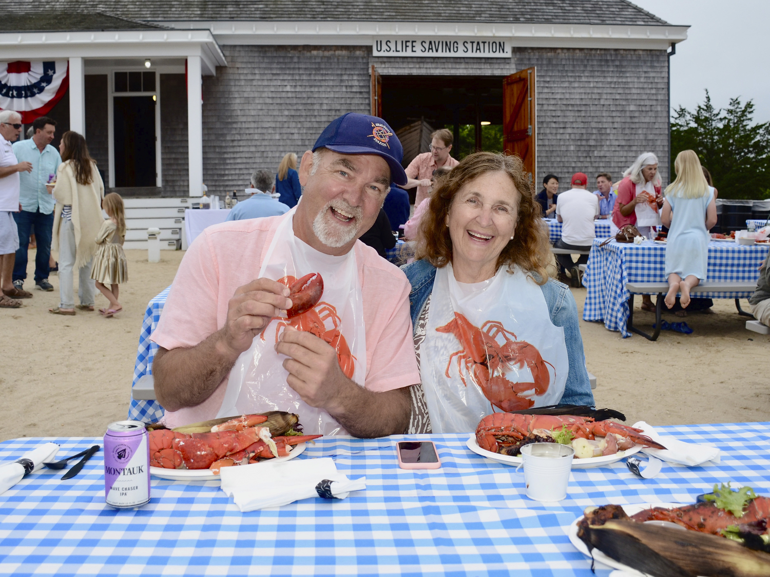 Peter and Marilyn Van Scoyoc at the Amagansett Life Saving Station annual 