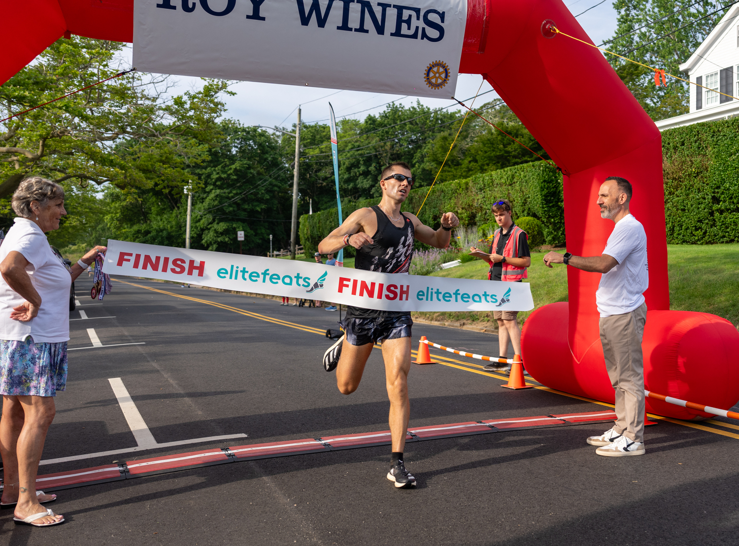 Jonny Wilson of Ridgewood, New Jersey, won this year's 8K after being runner up last year.  RON ESPOSITO