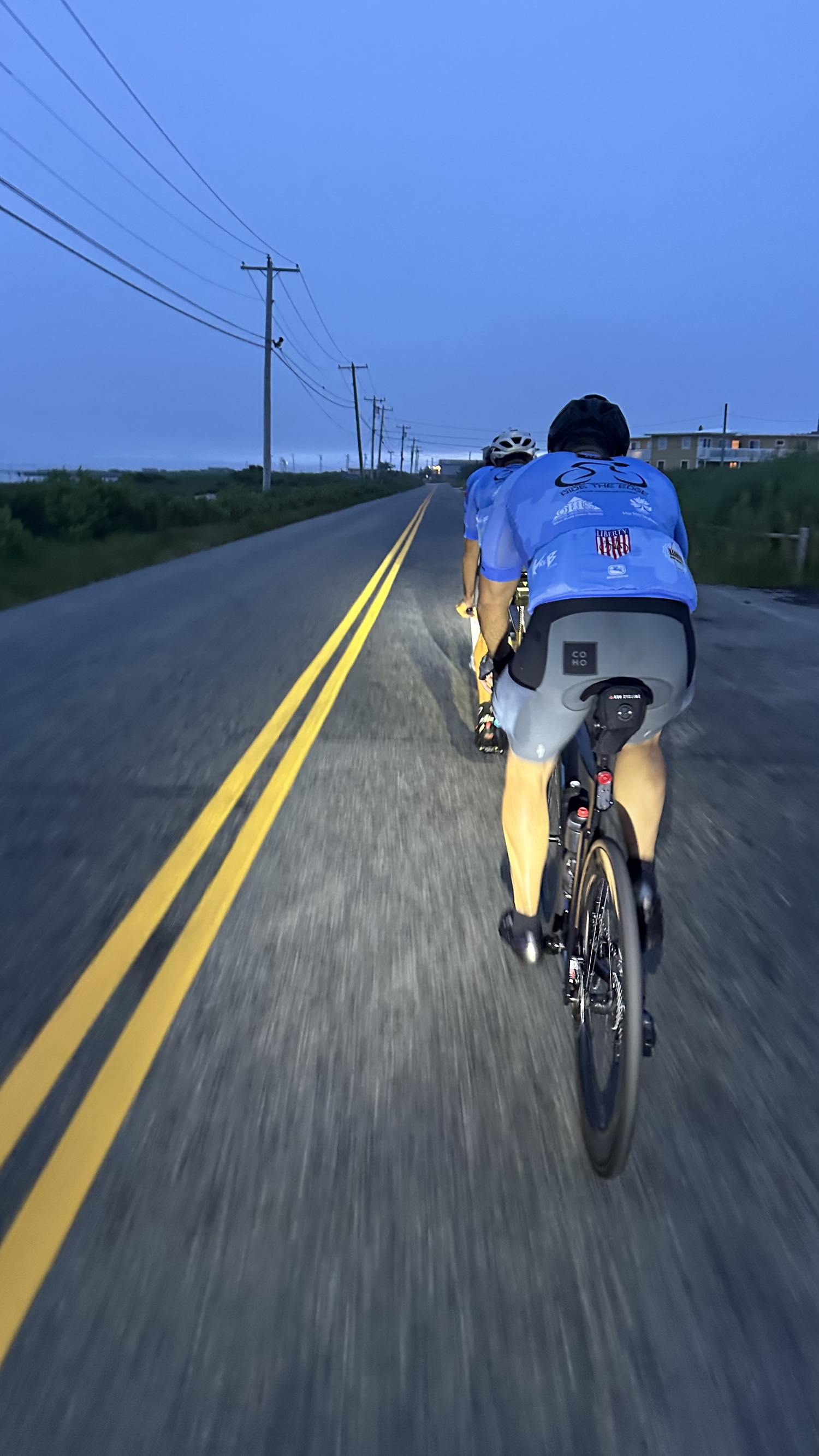 Dune Road in Hampton Bays in the early morning hours.
