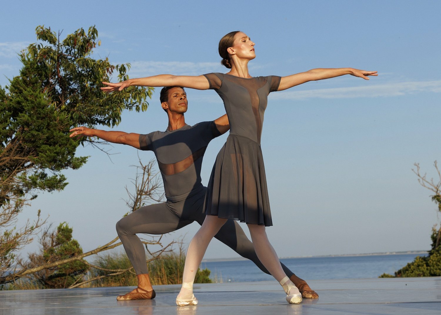 Jose Sebastian and Devon Teuscher perform during opening night of the Hamptons Dance Project last August at Fireplace Lodge in East Hampton. ERIN BAIANO