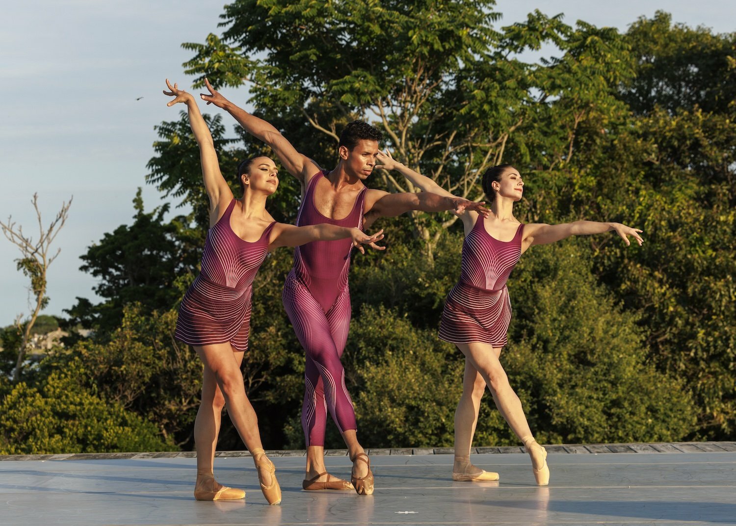 Isadora Loyola, Jose Sebastian and Lauren Bonfoglio perform during opening night of the Hamptons Dance Project last August at Fireplace Lodge in East Hampton. ERIN BAIANO