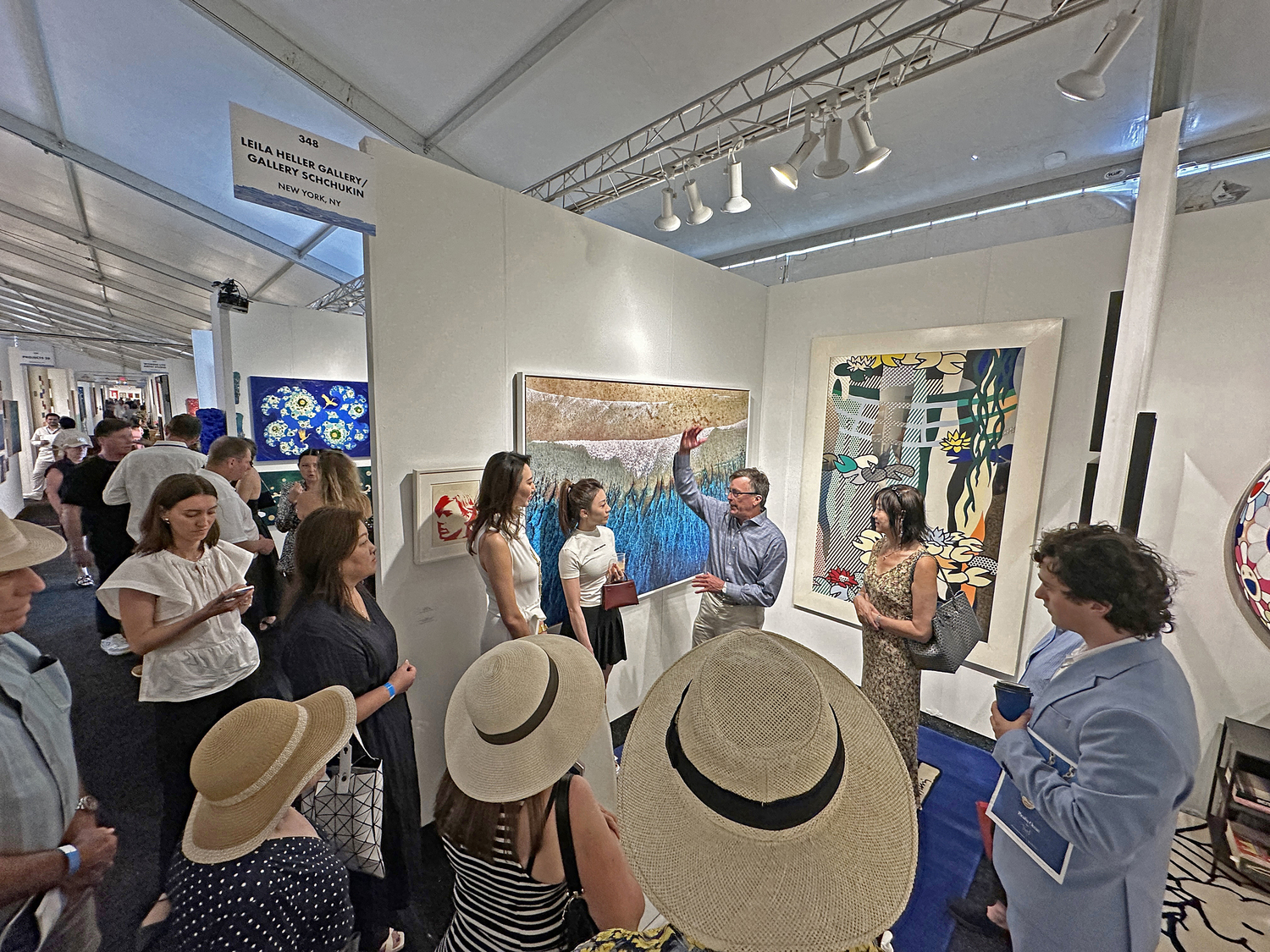 Attendees gather at the 18th Annual Hamptons Fine Art Fair in 2024. COURTESY SAM MORRIS