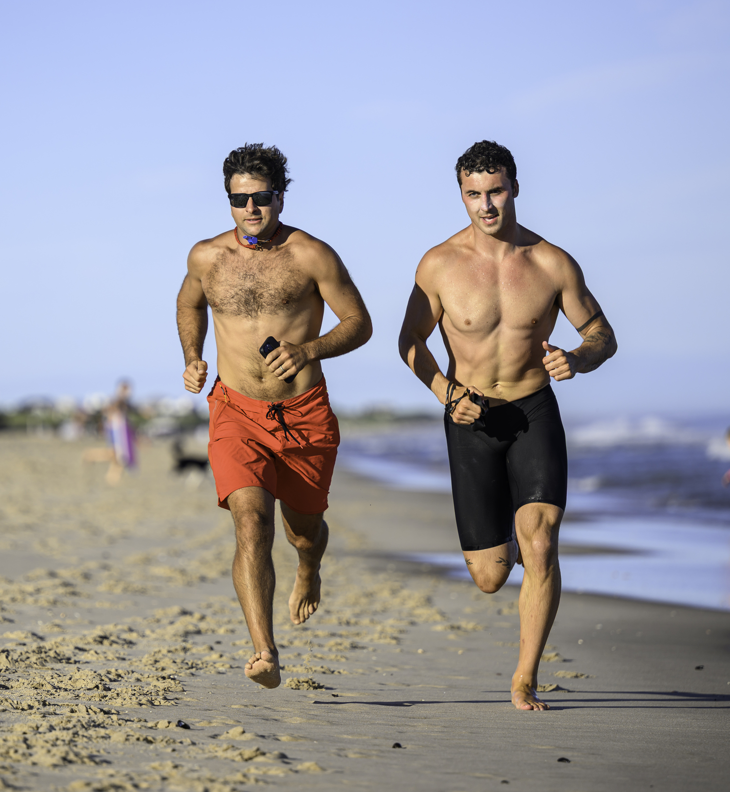 A pair of participants finish strong.  MARIANNE BARNETT