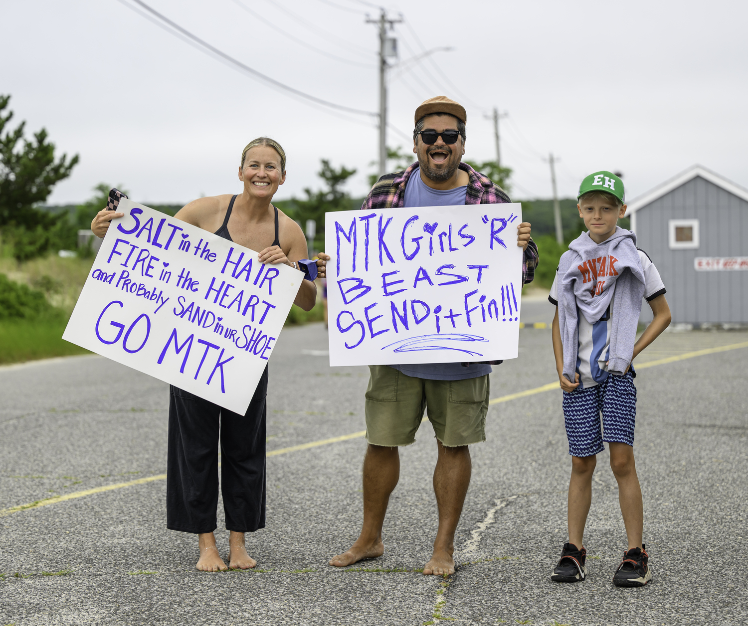 A family supporting the competitors.  MARIANNE BARNETT