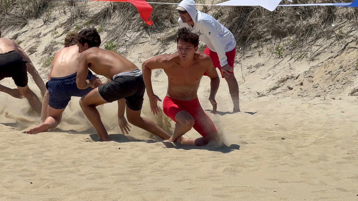 Liam Knight takes off in the beach flags.  COURTESY SEAN KNIGHT