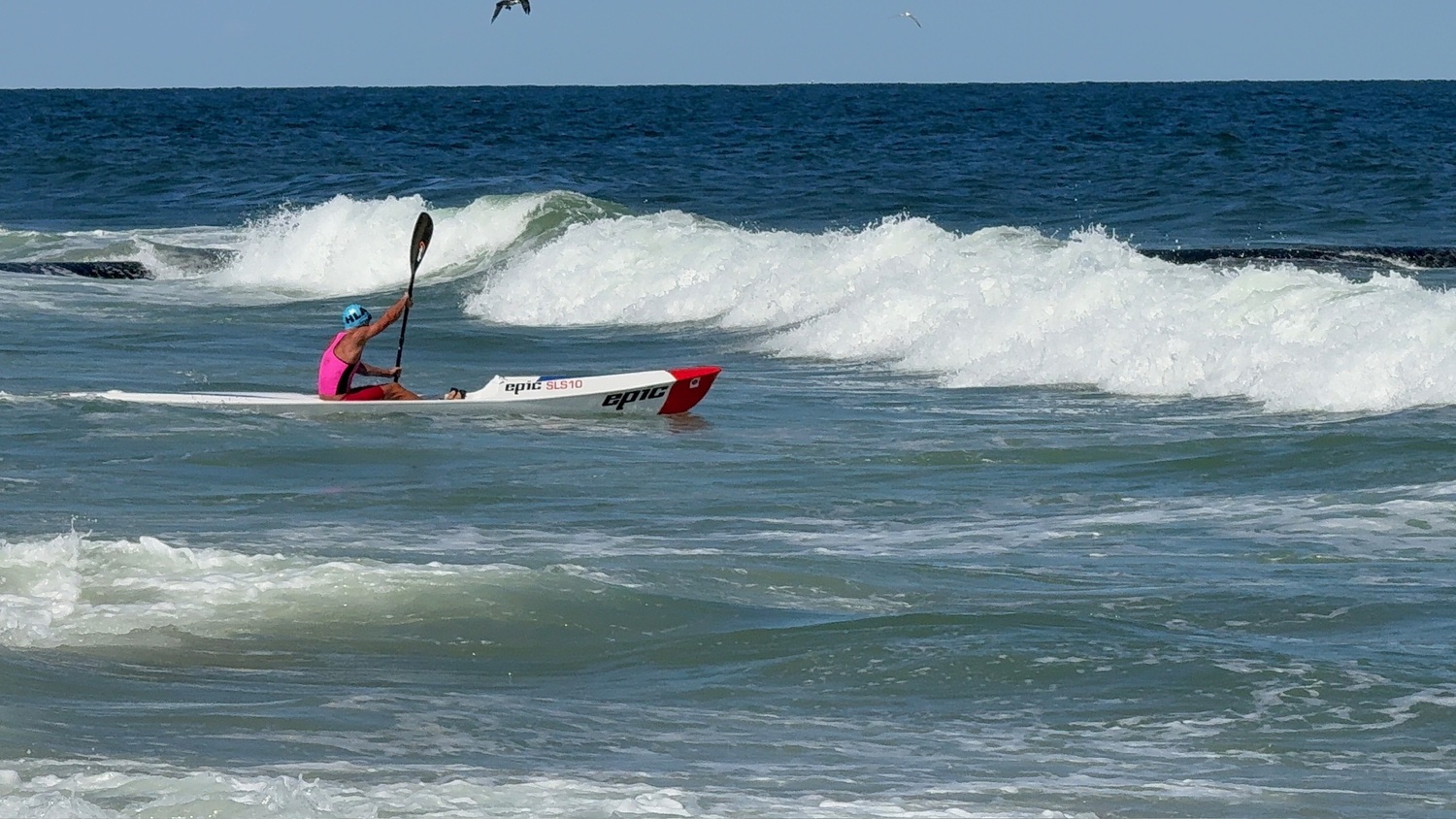 Liam Knight competing in the surf ski.  COURTESY SEAN KNIGHT