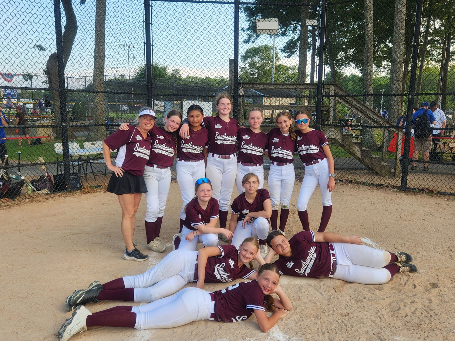Southampton Little League's 12-and-under softball All-Stars.   COURTESY SUSIE ARMUSEWICZ