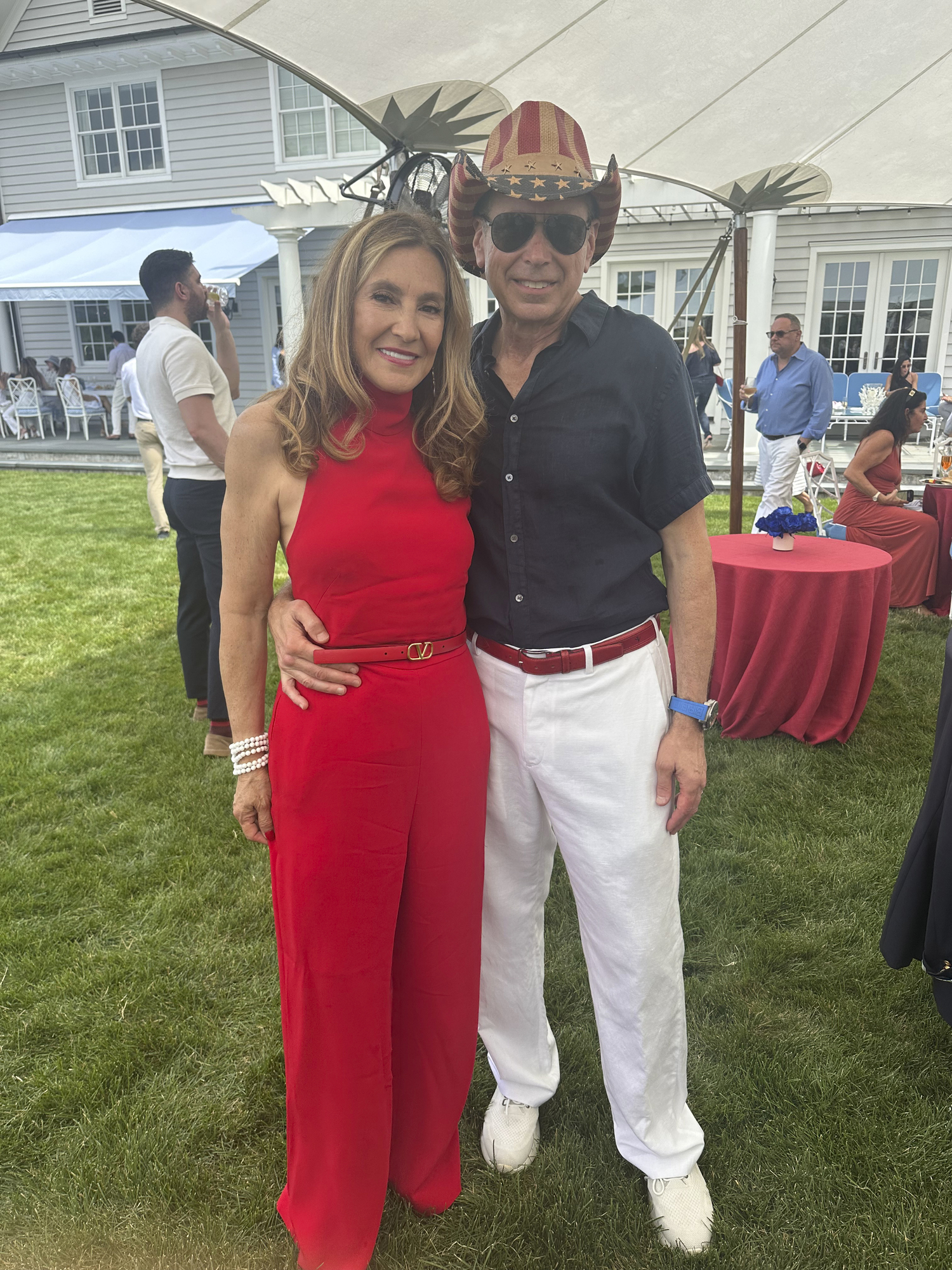 Maria and Ken Fishel at the Celebration of America party.   GREGORY D'ELIA