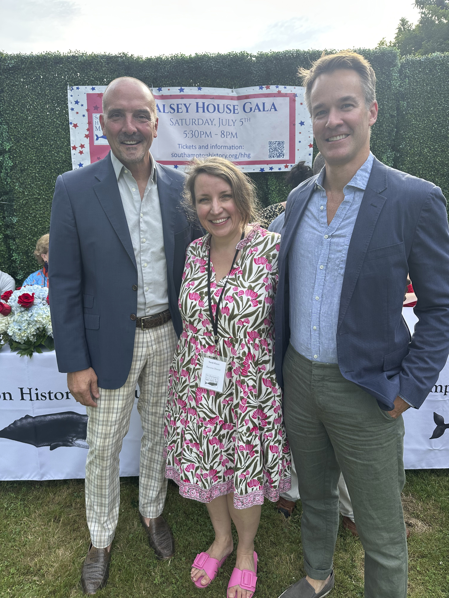 Rob Coburn, Sarah Kautz and Averitt Buttry at the Halsey House Gala.  GREGORY D'ELIA