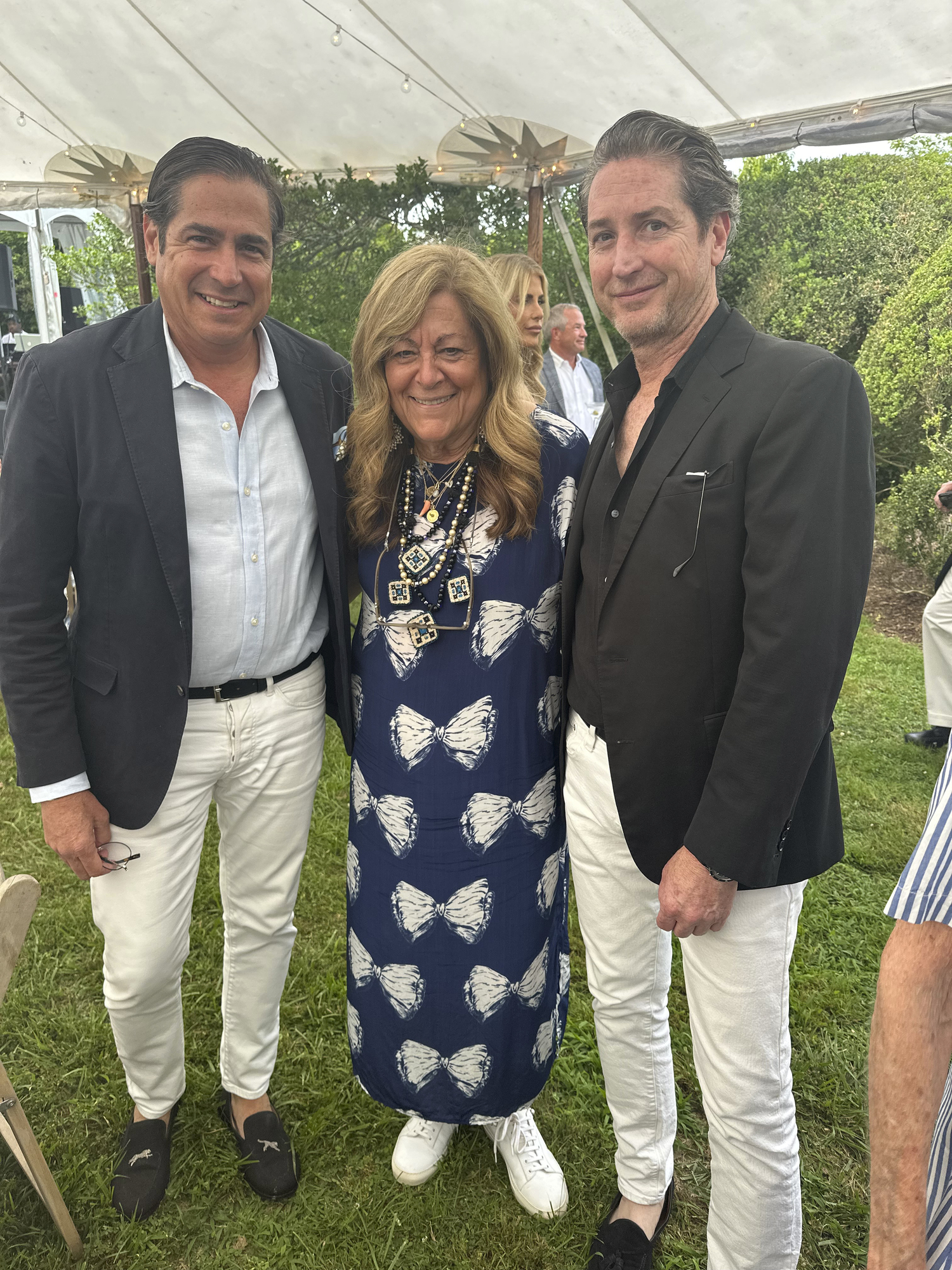 Jaimie Jimenez, Fern Mallis and Quinn Pofahl at the Halsey House Gala.  GREGORY D'ELIA
