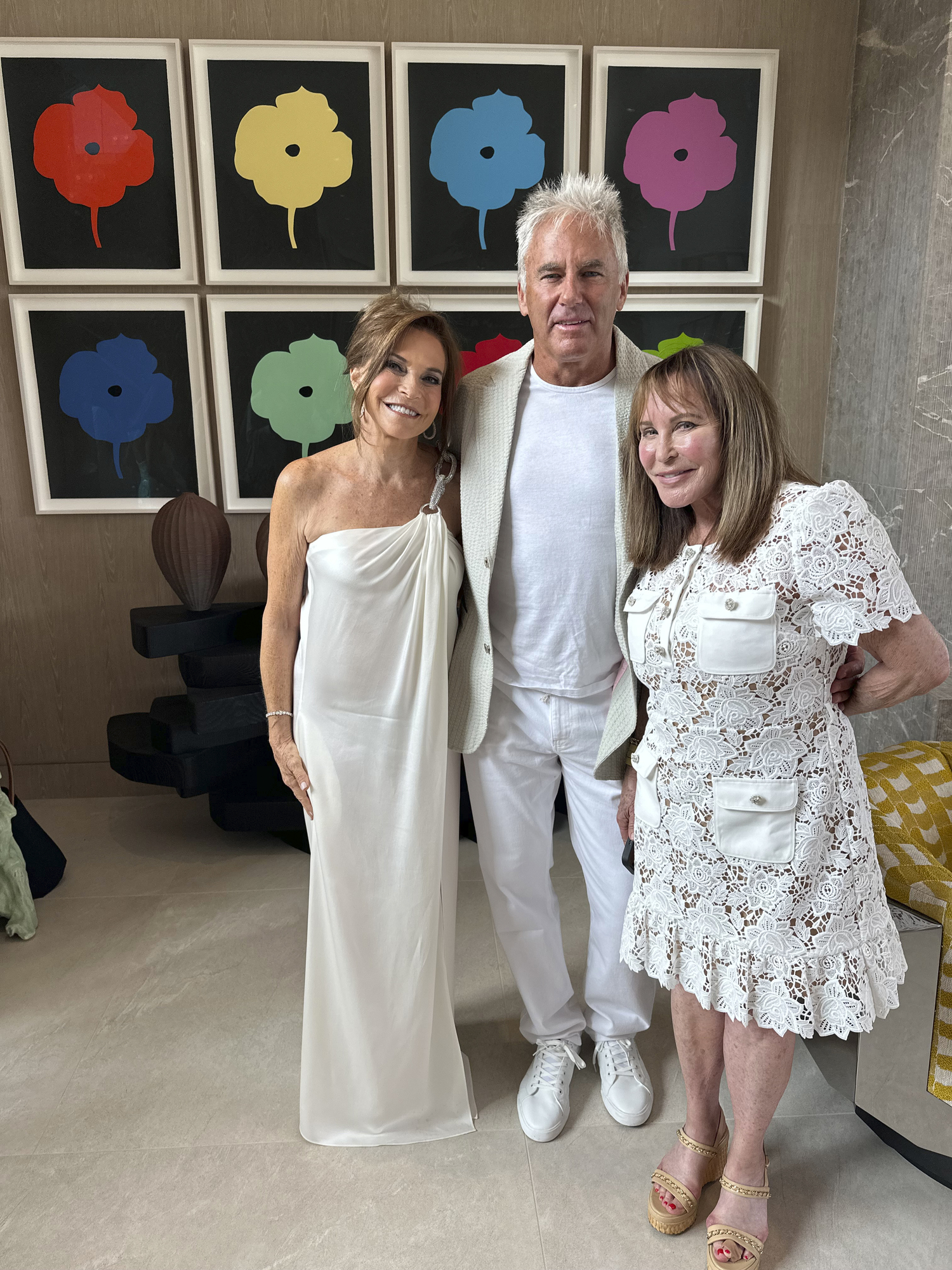 Iris Dankner, Campion Platt, and Andrea Stark at the Holiday House opening party.  GREGORY D'ELIA