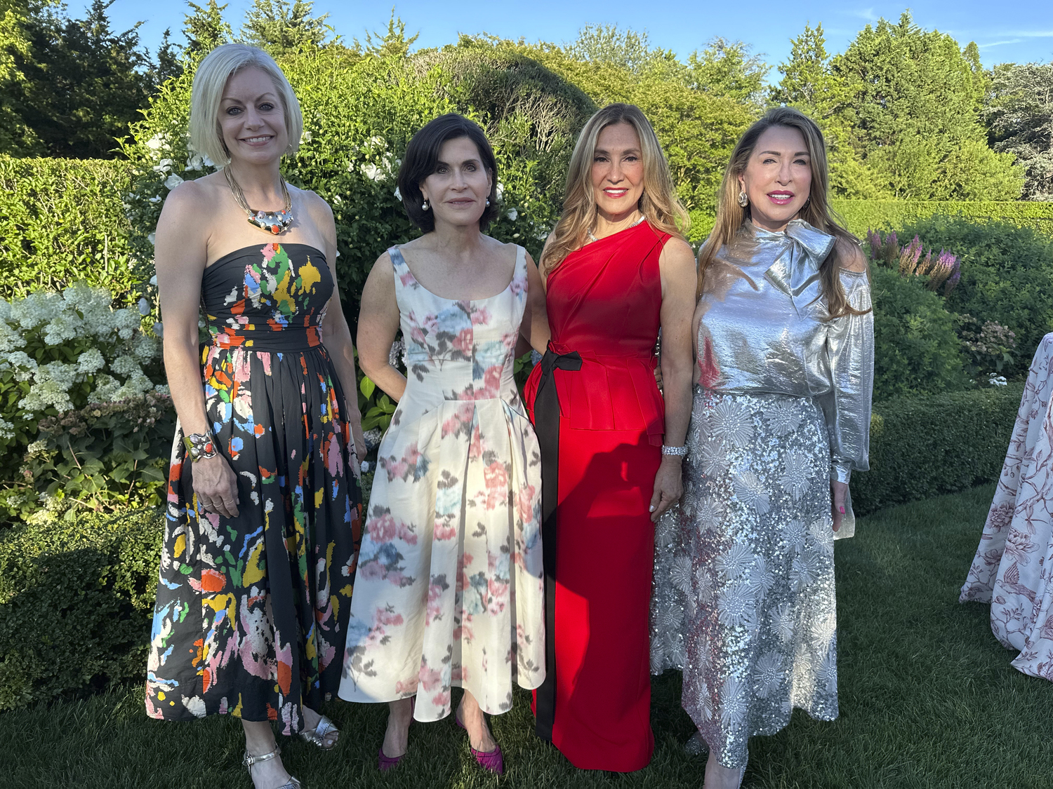 Jennifer Herlein, Rosann Gutman, Maria Fishel and Ann Van Ness at the French Heritage cocktail party.  GREGORY D'ELIA