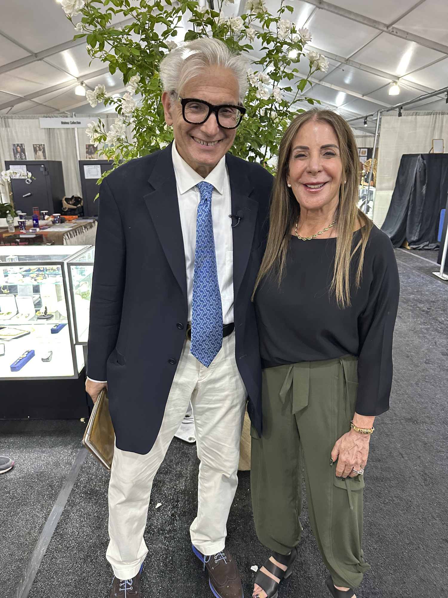Rick Friedman and Hilary Joy Diaz at the Hampton Jewelry Show.  GREGORY D'ELIA