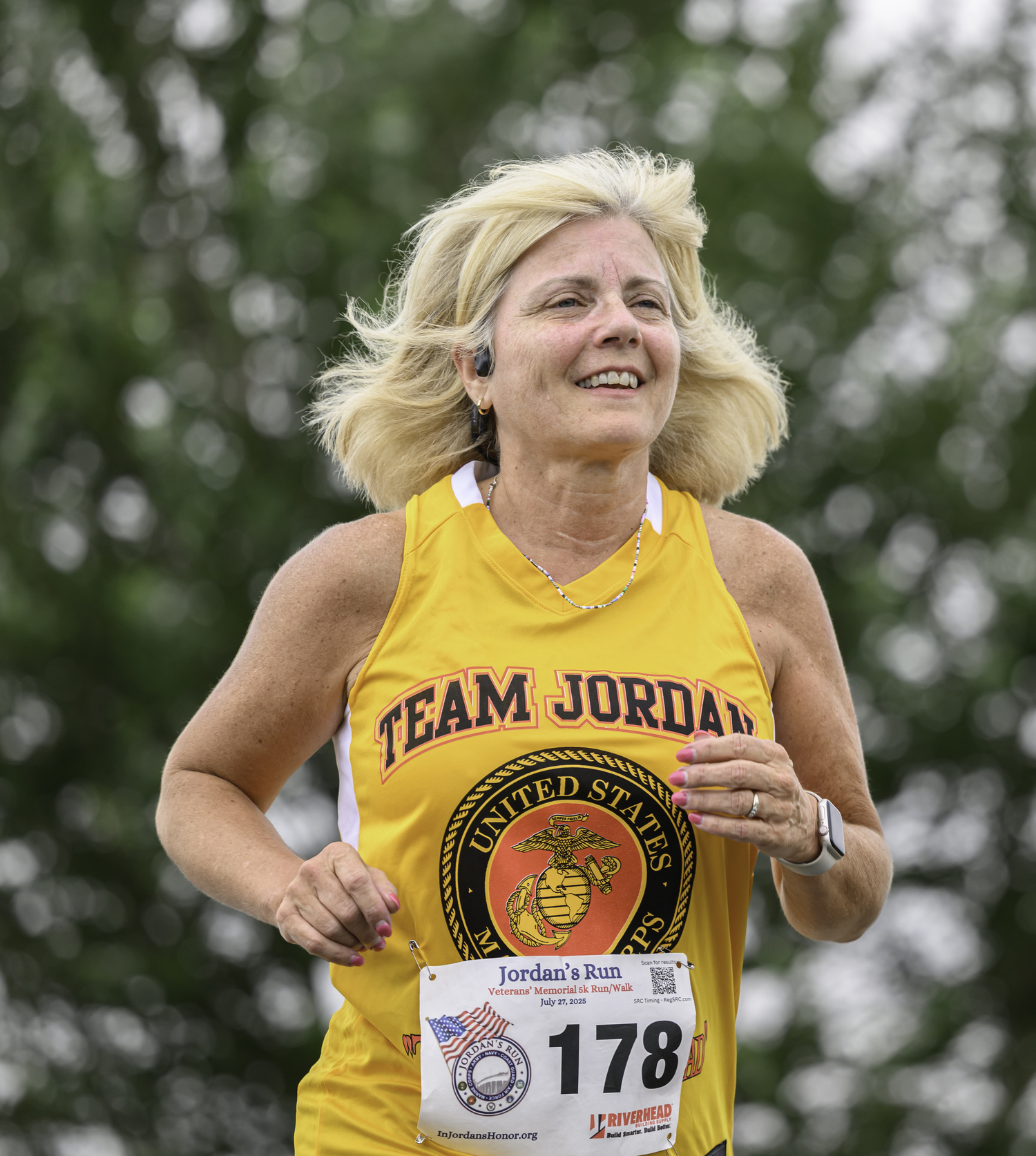 Vickie Lawrence of Remsenberg participating in Sunday morning's race.  MARIANNE BARNETT