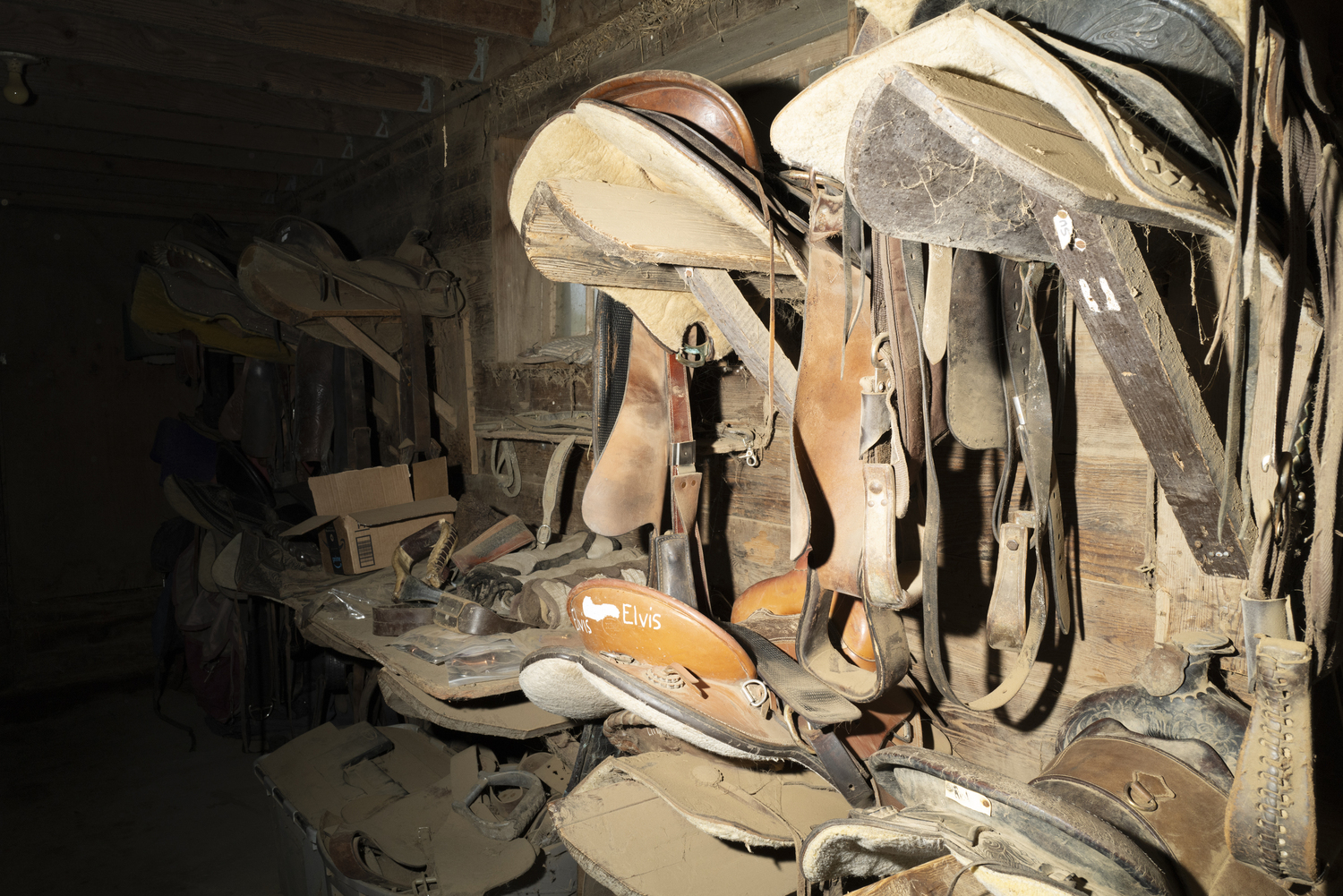 The tack room at Deep Hollow Ranch in Montauk.