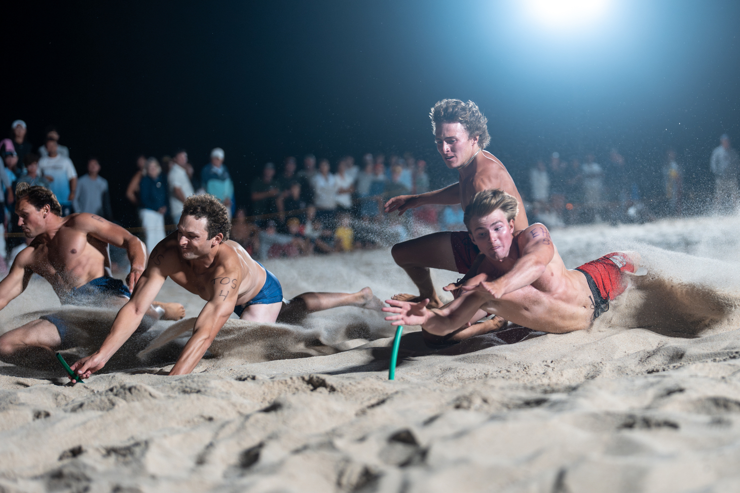 A battle in the beach flags.  RON ESPOSITO